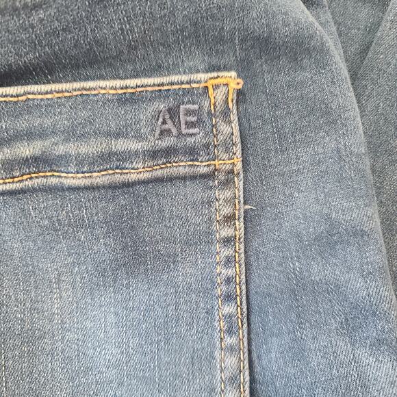 Womens American Eagle Super High-Rise Flare Button Fly Jeans Size 12 Blue - Picture 5 of 16
